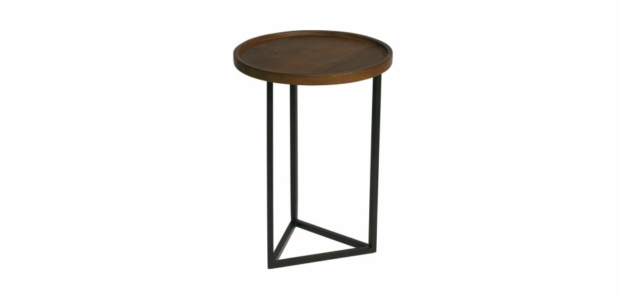 LIVING Ethan Allen | Bolton Round Wood Accent Table