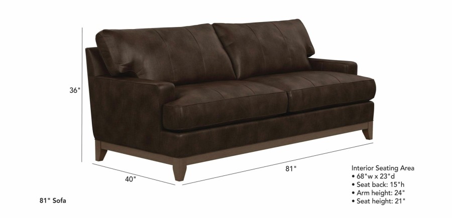 LIVING Ethan Allen Leather Sofas | Arcata Leather Sofa, Quick Ship