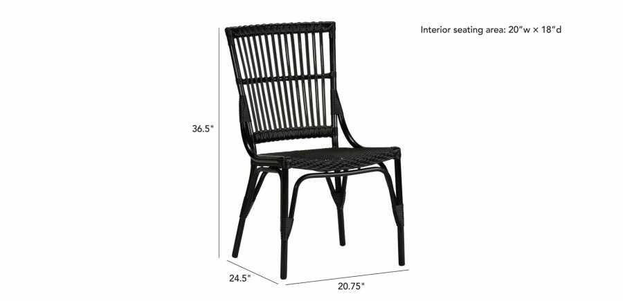 OUTDOOR Ethan Allen Vero Dunes | Vero Dunes Woven Dining Side Chair