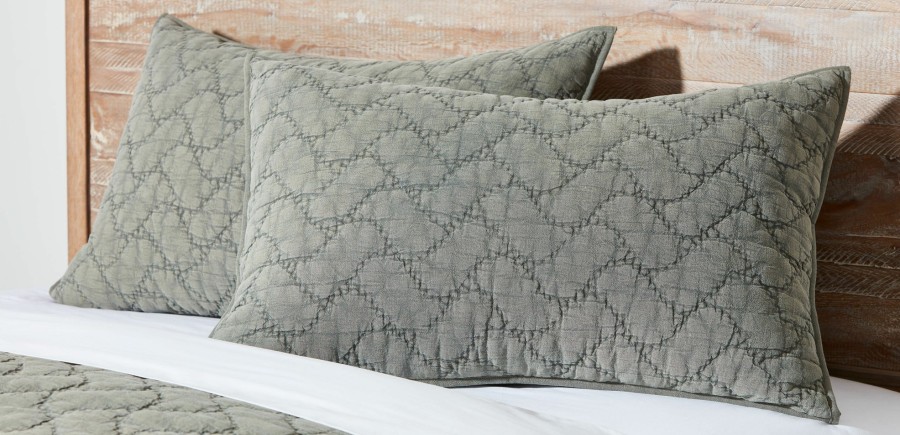 BEDROOM Ethan Allen Quilts & Comforters | Garment-Dyed Chevron Quilt And Sham