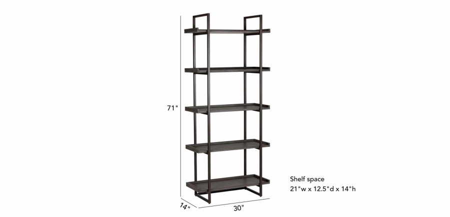 LIVING Ethan Allen Bookcases | Dillonvale Display Bookcase