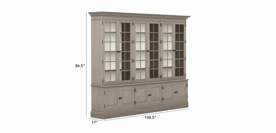 HOME OFFICE Ethan Allen Bookcases | Villa Triple Library Bookcase