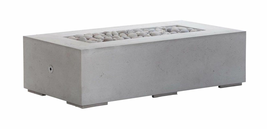 OUTDOOR Ethan Allen | Rectangular Concrete Fire Table