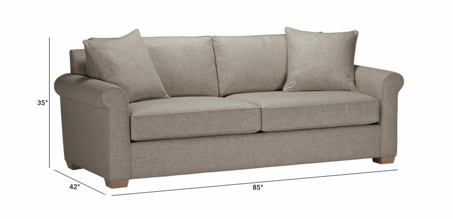 LIVING Ethan Allen Fabric Sofas | Spencer Roll-Arm Sofa, Quick Ship