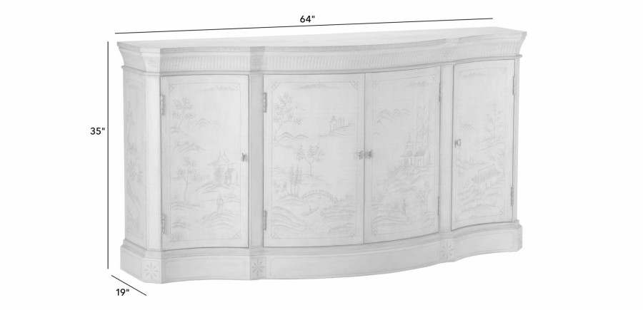 DINING Ethan Allen Buffets, Sideboards & Servers | Vivianne Serpentine Console