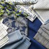 LIVING Ethan Allen Fabrics | Leigha Blue Fabric By The Yard