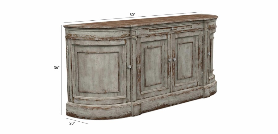 DINING Ethan Allen Buffets, Sideboards & Servers | Emanuel Demilune Buffet