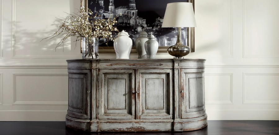 DINING Ethan Allen Buffets, Sideboards & Servers | Emanuel Demilune Buffet