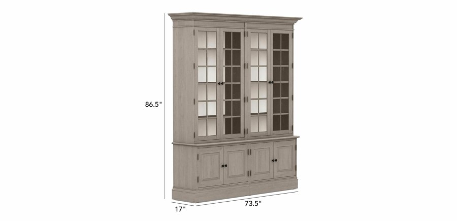 HOME OFFICE Ethan Allen Bookcases | Villa Double Library Bookcase