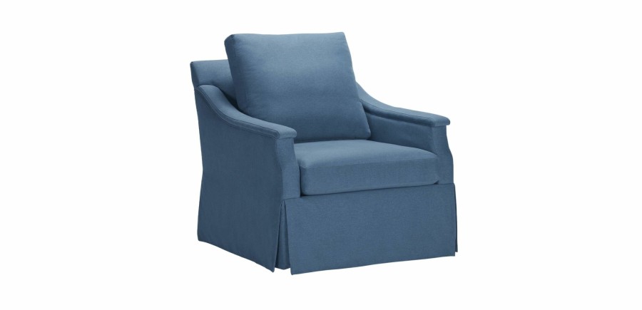 LIVING Ethan Allen Swivel Chairs | Alea Skirted Swivel Chair