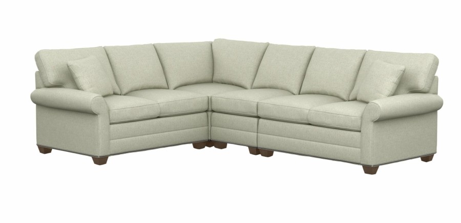 LIVING Ethan Allen | Bennett Roll-Arm Four-Piece Sectional