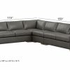 LIVING Ethan Allen | Conway Leather 4-Piece Sectional, Quick Ship