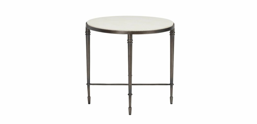 LIVING Ethan Allen | Valeria Stone-Top Oval End Table