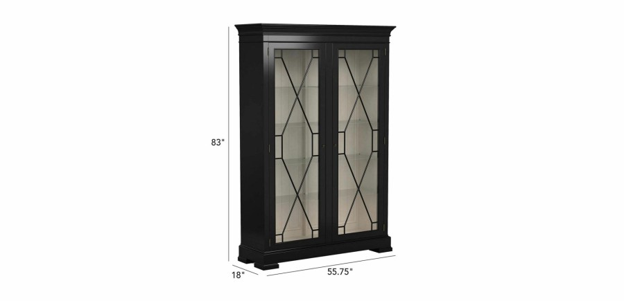 LIVING Ethan Allen Cabinets & Chests | Birkhouse Display Cabinet, Eclipse