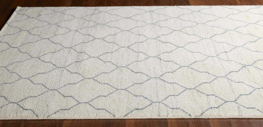 RUGS & FLOORING Ethan Allen | Tulu Lattice Rug, Natural/Seafoam