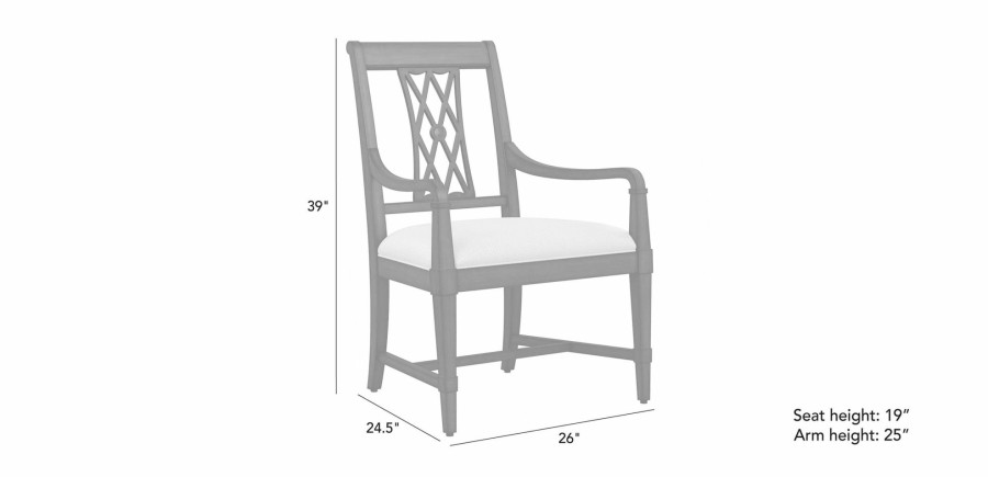 DINING Ethan Allen Arm & Host Chairs | Aviana Armchair