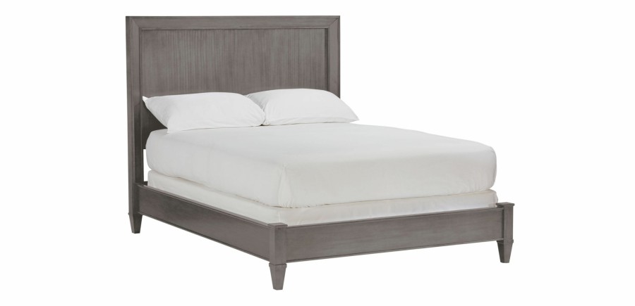 BEDROOM Ethan Allen Wood and Metal Beds | Andover Oak Low Profile Bed