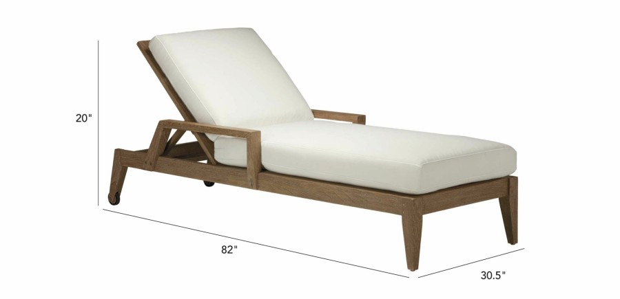 OUTDOOR Ethan Allen Bridgewater Cove | Bridgewater Cove Teak Chaise