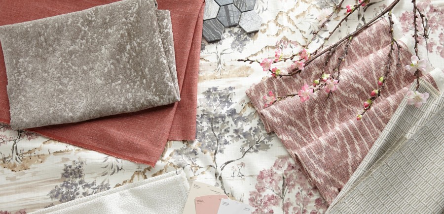 LIVING Ethan Allen Fabrics | Ariana Rouge Fabric By The Yard