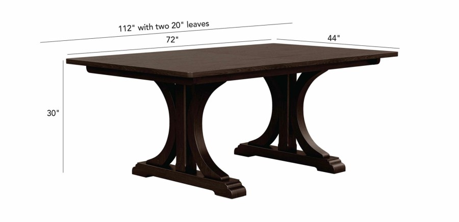 DINING Ethan Allen | Corin Trestle Extension Dining Table