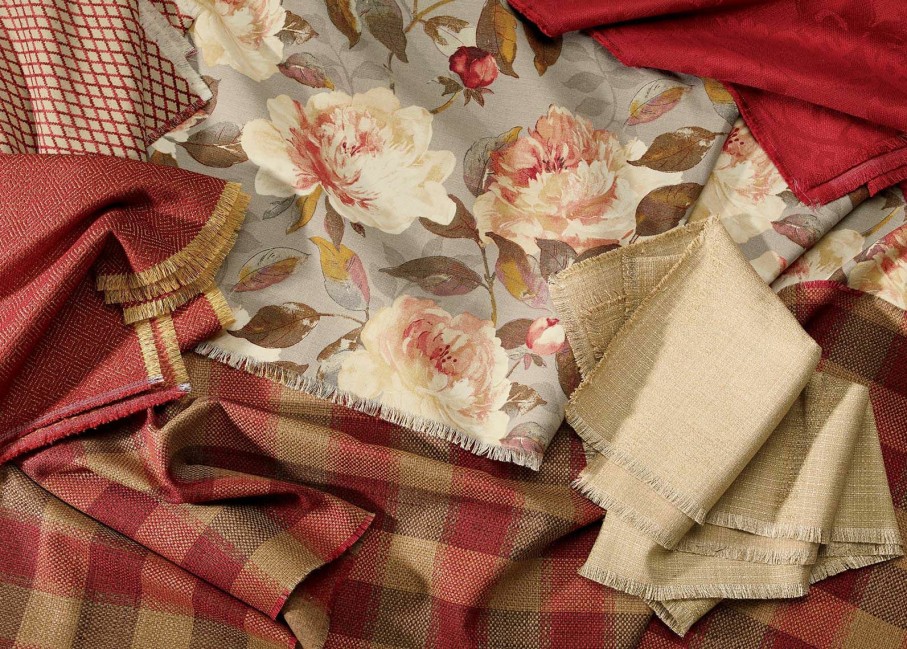 LIVING Ethan Allen High Performance Fabrics | Calvin Claret Fabric By The Yard