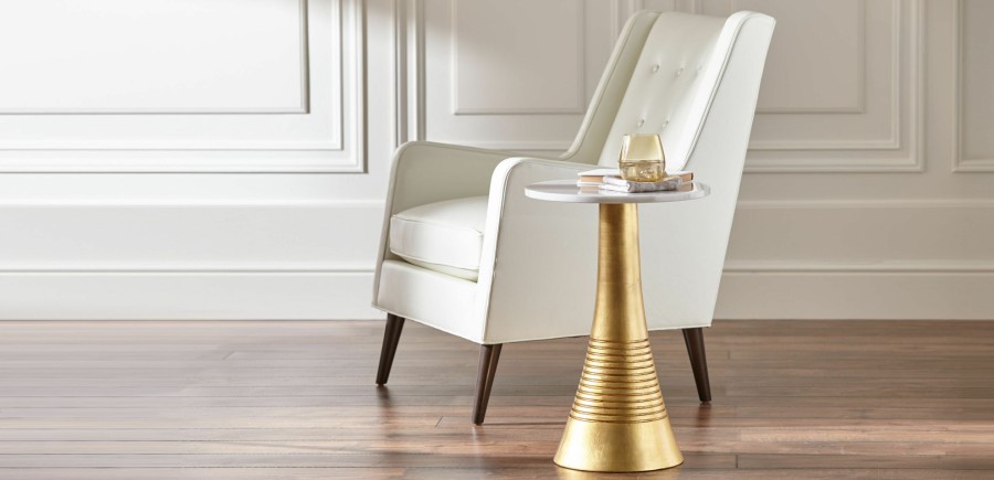 LIVING Ethan Allen | Blair Gold Accent Table