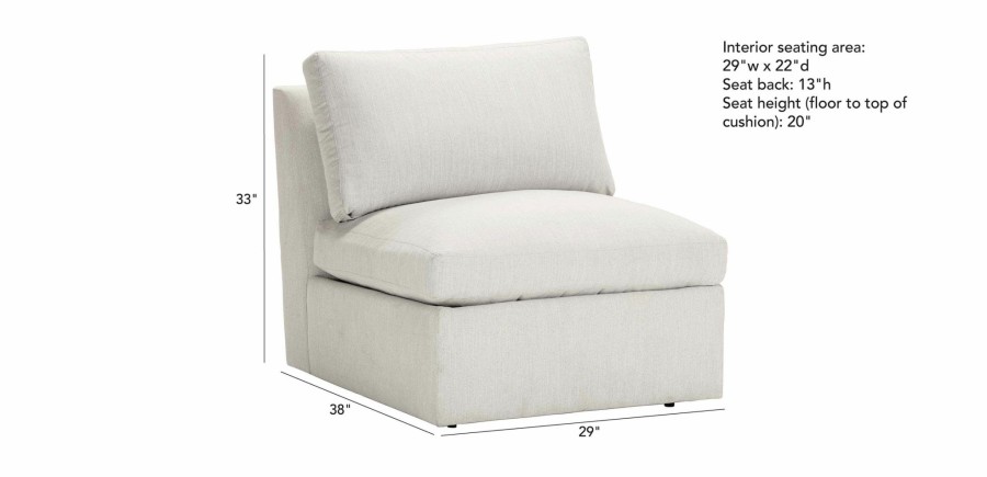 OUTDOOR Ethan Allen Redding Ridge | Redding Ridge Armless Sectional Chair