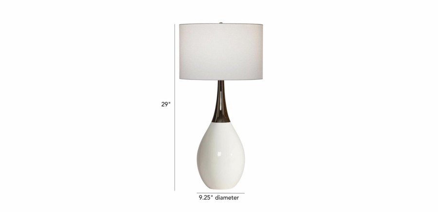 LIGHTING Ethan Allen | Capri White Ceramic Table Lamp