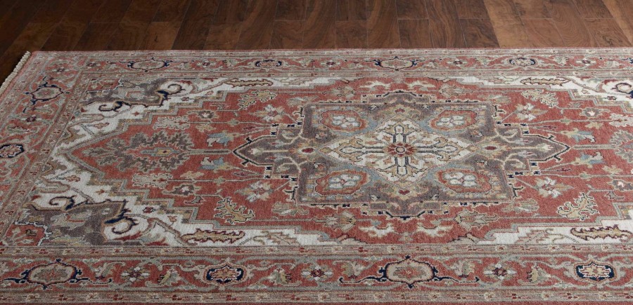 RUGS & FLOORING Ethan Allen | Heriz Rug, Rust/Rust