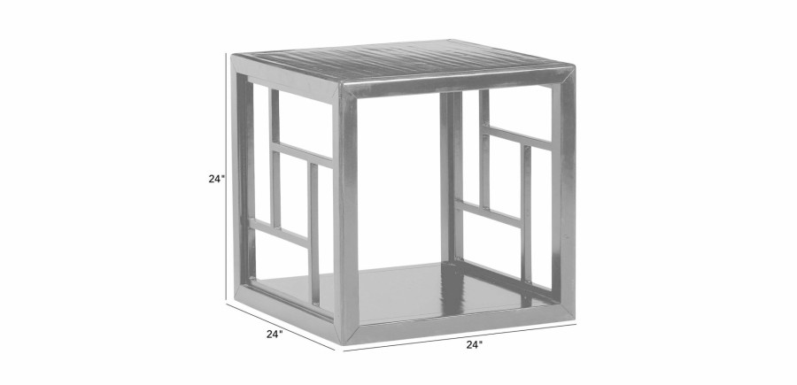 LIVING Ethan Allen | Dynasty Fretwork Side Table