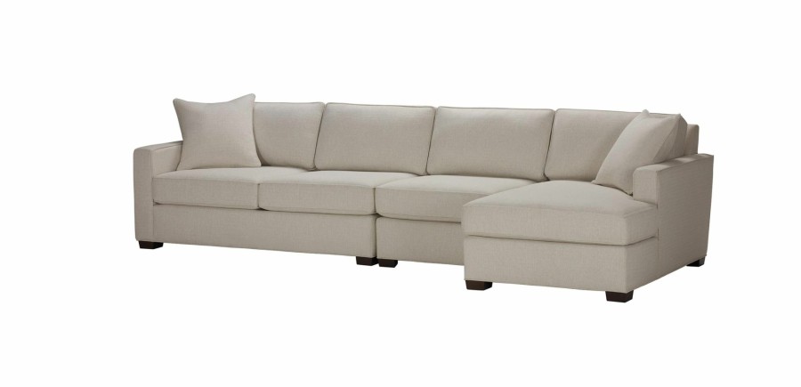 LIVING Ethan Allen | Spencer Track Arm Three Piece Sectional With Chaise