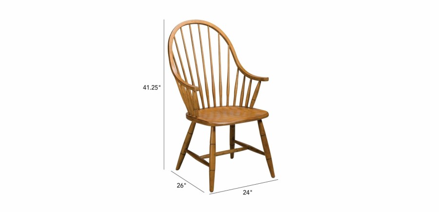 DINING Ethan Allen Arm & Host Chairs | Gilbert Dining Armchair