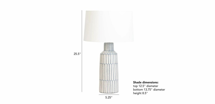 LIGHTING Ethan Allen | Meraki Striped Accent Lamp