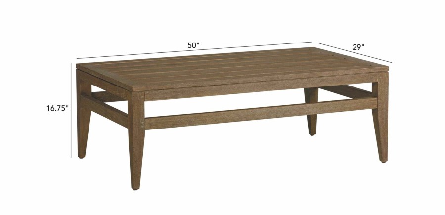 OUTDOOR Ethan Allen Bridgewater Cove | Bridgewater Cove Teak Coffee Table