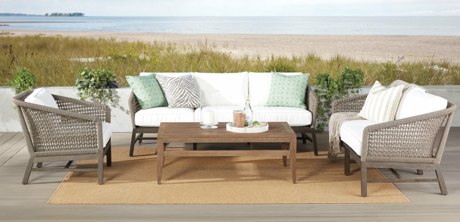 OUTDOOR Ethan Allen Bridgewater Cove | Bridgewater Cove Teak Coffee Table