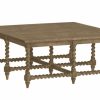 LIVING Ethan Allen | Madalynn Square Barley Twist Coffee Table