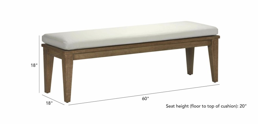 OUTDOOR Ethan Allen Bridgewater Cove | Bridgewater Cove Teak Dining Bench