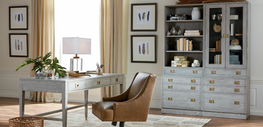 HOME OFFICE Ethan Allen | Callum Library Bookcase With File Cabinet