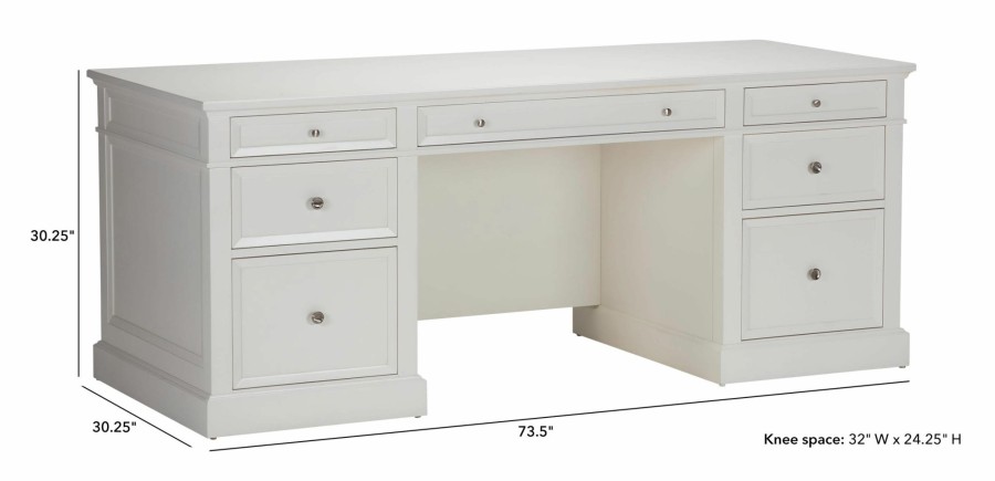 HOME OFFICE Ethan Allen | Continental Double Pedestal Desk