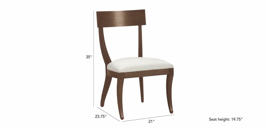 DINING Ethan Allen Side Chairs | Klismos Oak Dining Side Chair