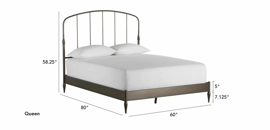 BEDROOM Ethan Allen Wood and Metal Beds | Blythe Arch-Top Metal Bed