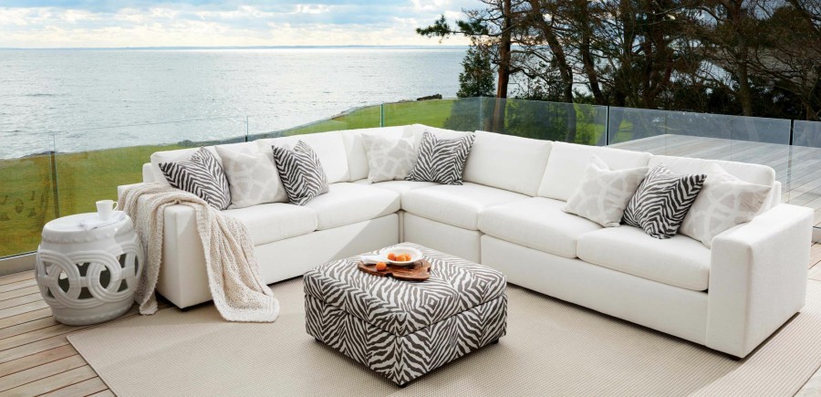 OUTDOOR Ethan Allen Redding Ridge | Redding Ridge Upholstered Outdoor Ottoman