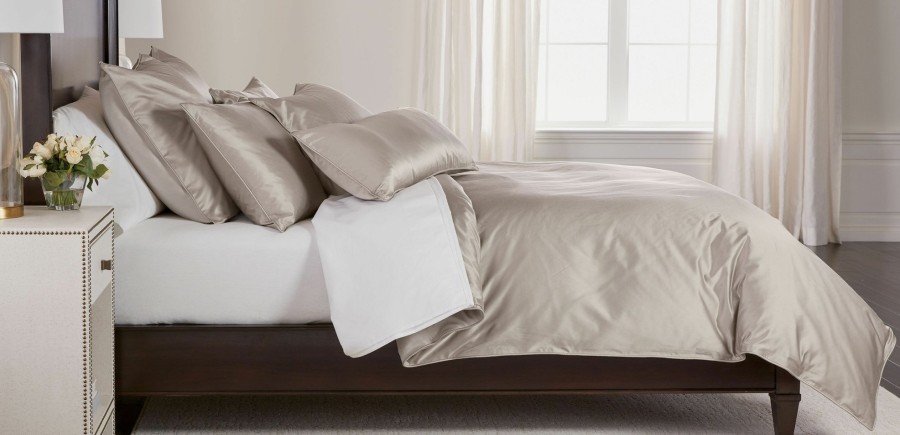 BEDROOM Ethan Allen Duvet Covers | Salena Solid Duvet Cover And Shams, Taupe