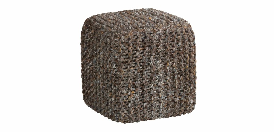 LIVING Ethan Allen | Thea Wool Pouf