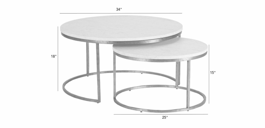 LIVING Ethan Allen | Bayliss Round Nesting Coffee Tables