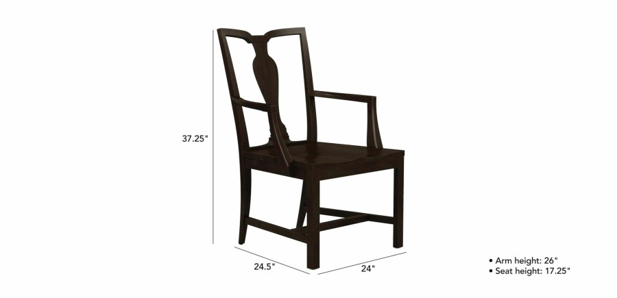 DINING Ethan Allen Arm & Host Chairs | Maddox Dining Armchair, Wood Seat