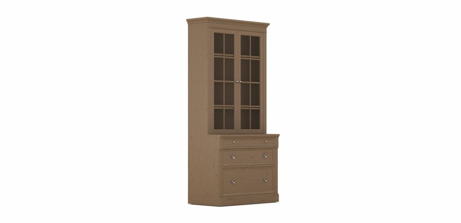 HOME OFFICE Ethan Allen | Continental File Bookcase, Glass Doors