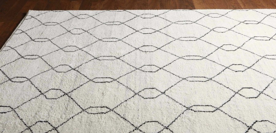 RUGS & FLOORING Ethan Allen | Tulu Trellis Rug, Natural/Black