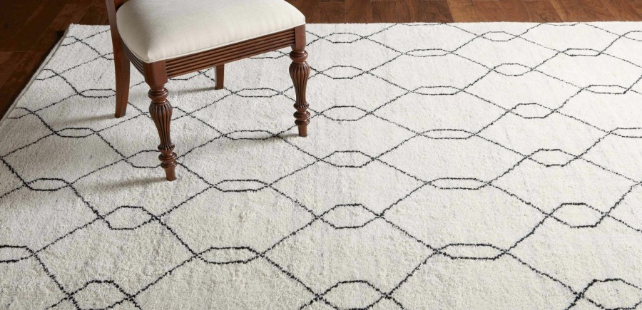 RUGS & FLOORING Ethan Allen | Tulu Trellis Rug, Natural/Black