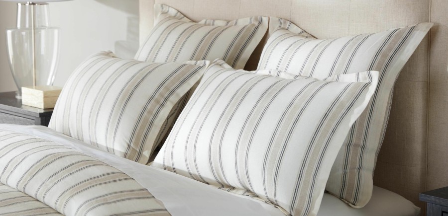 BEDROOM Ethan Allen Duvet Covers | Washed Linen Stripe Duvet And Sham